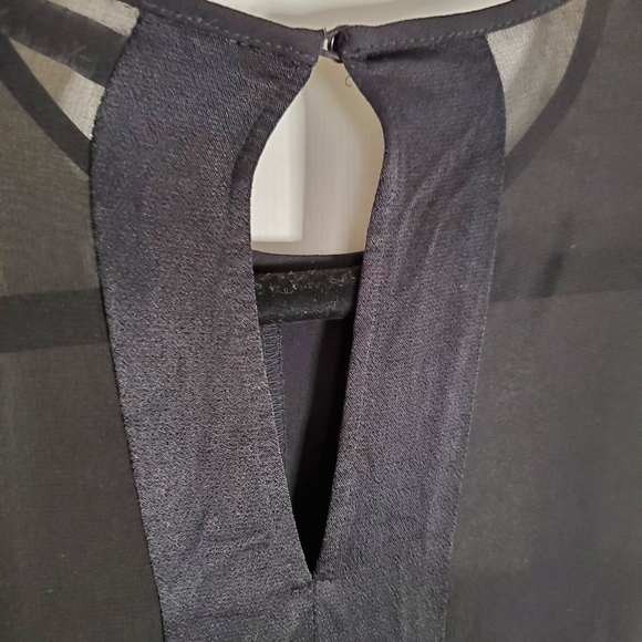 ZARA Black Sheer Sleeve Blouse - Picture 2 of 7